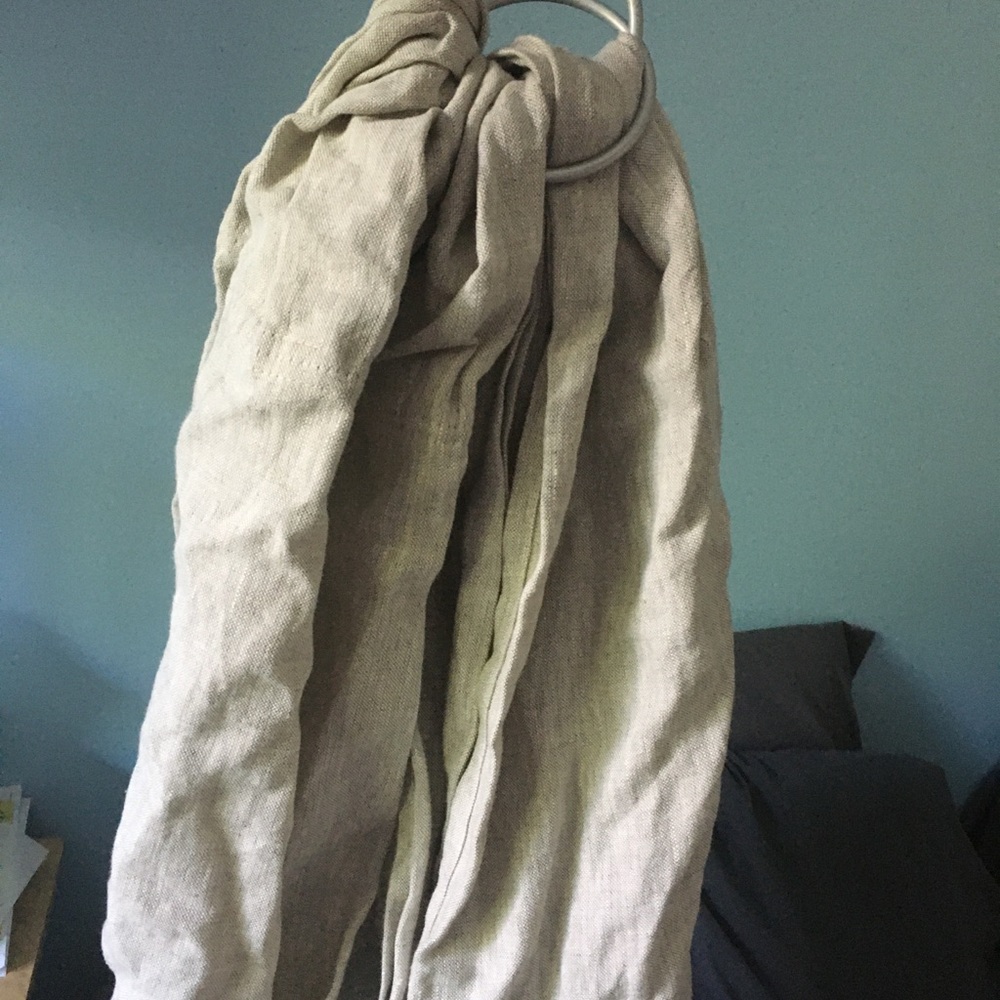 Sakura bloom linen ring sling maple color